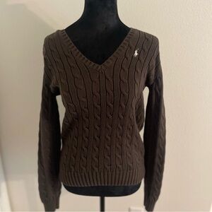 Ralph Lauren Brown V-Neck Sweater
